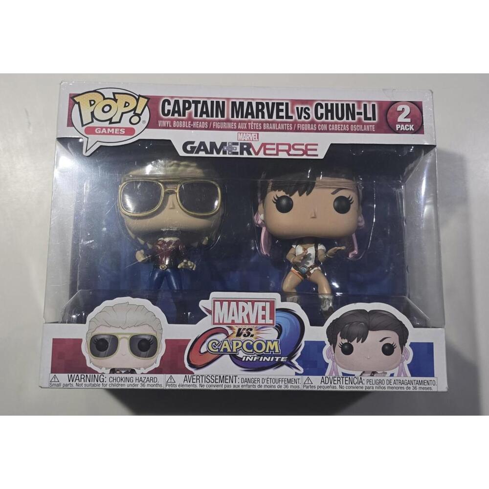 FUNKO POP! CAPTAIN MARVEL VS. CHUN-LI FUNKO‎ POP! EXC. COND/FREE POSTAGE!!!